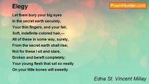 Edna St. Vincent Millay - Elegy