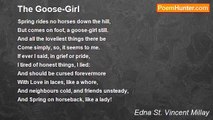 Edna St. Vincent Millay - The Goose-Girl