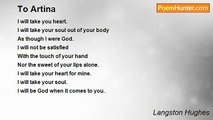 Langston Hughes - To Artina