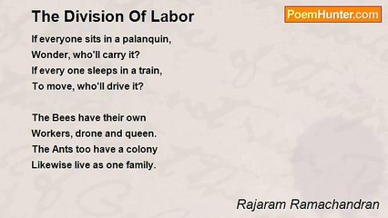 Rajaram Ramachandran - The Division Of Labor