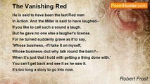Robert Frost - The Vanishing Red