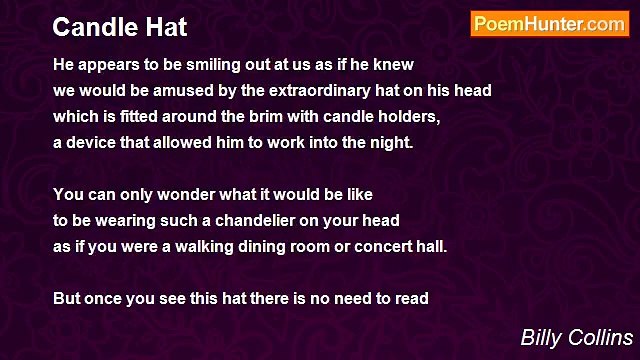 Billy Collins - Candle Hat