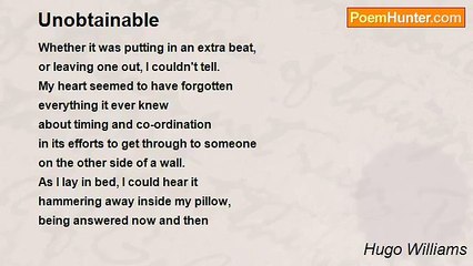 Hugo Williams - Unobtainable