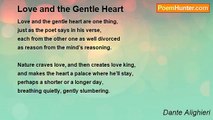 Dante Alighieri - Love and the Gentle Heart