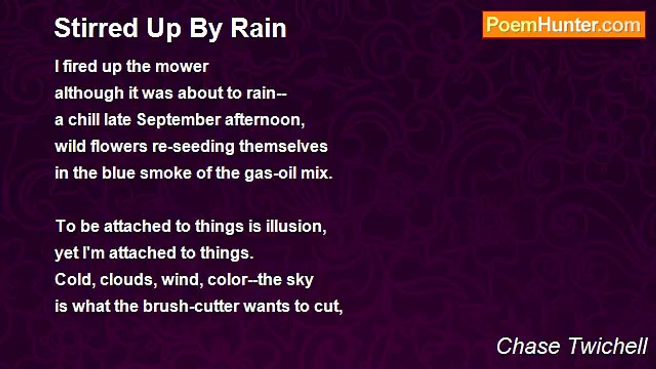 Chase Twichell - Stirred Up By Rain