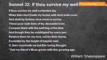 William Shakespeare - Sonnet 32: If thou survive my well-contented day