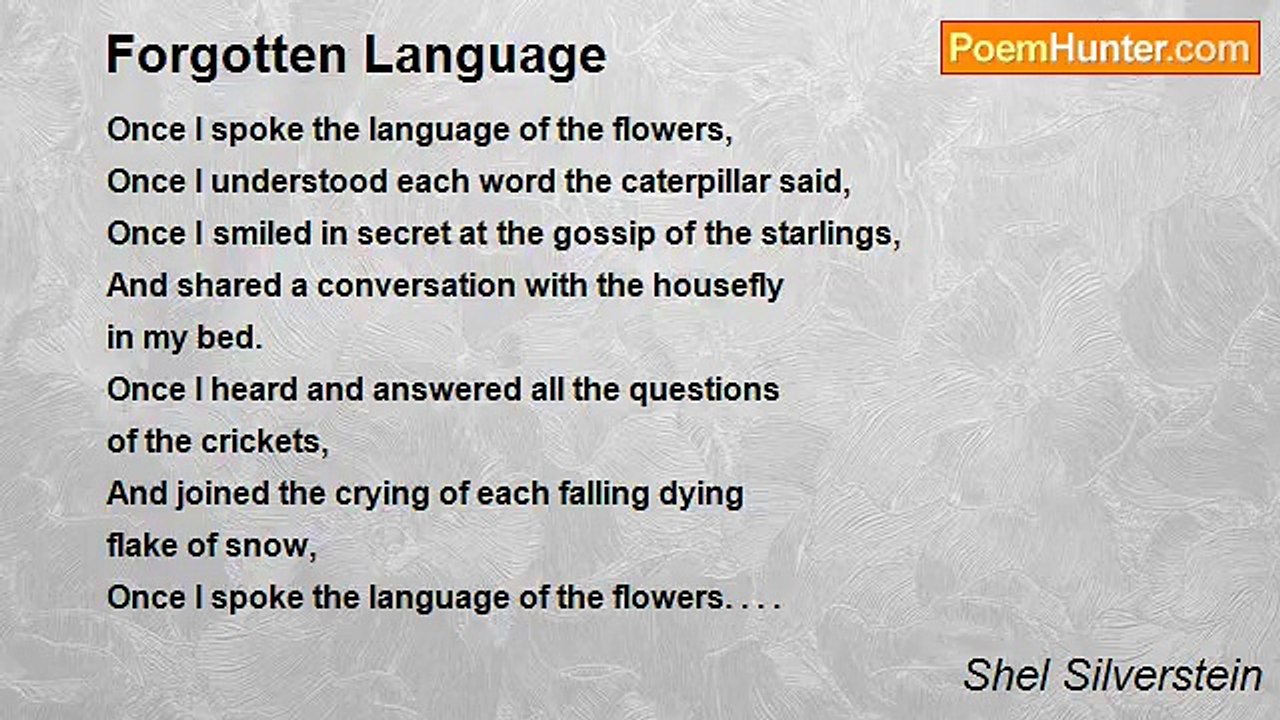 Shel Silverstein - Forgotten Language
