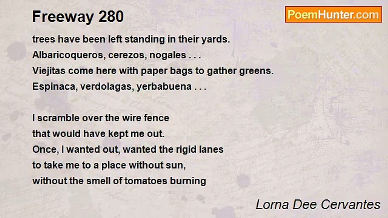 Lorna Dee Cervantes - Freeway 280