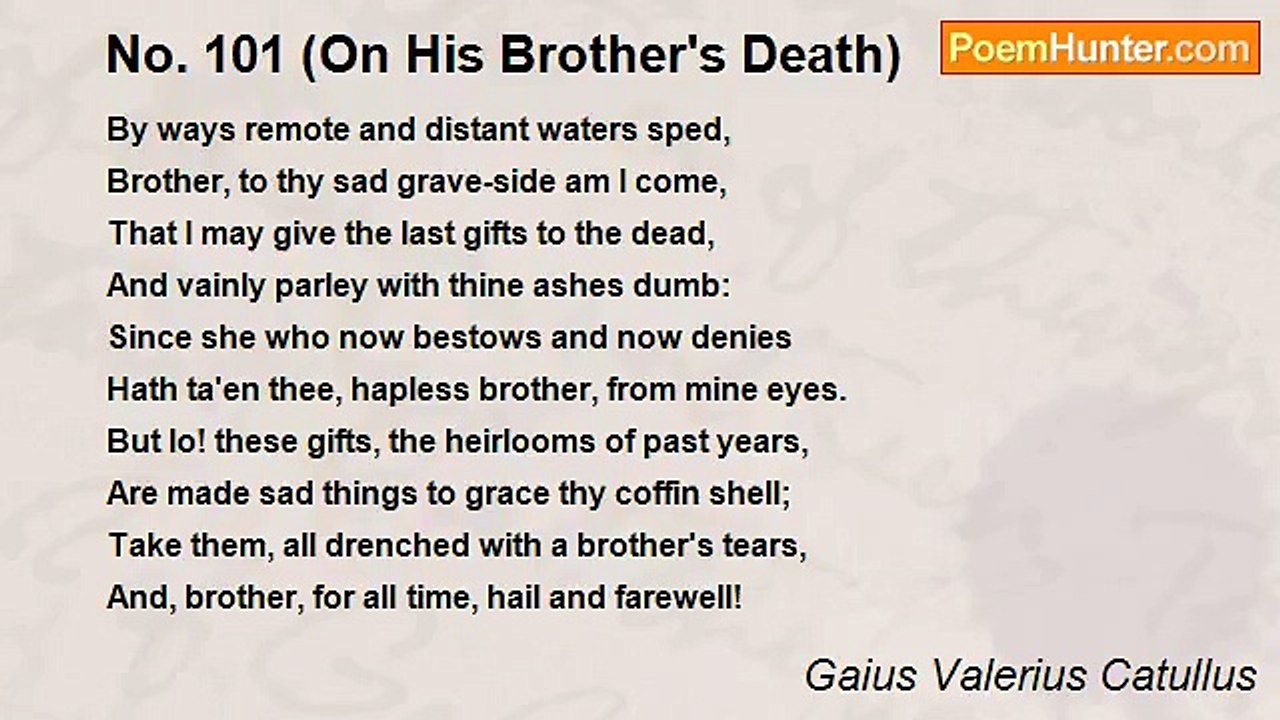 Gaius Valerius Catullus - No. 101 (On His Brother's Death)