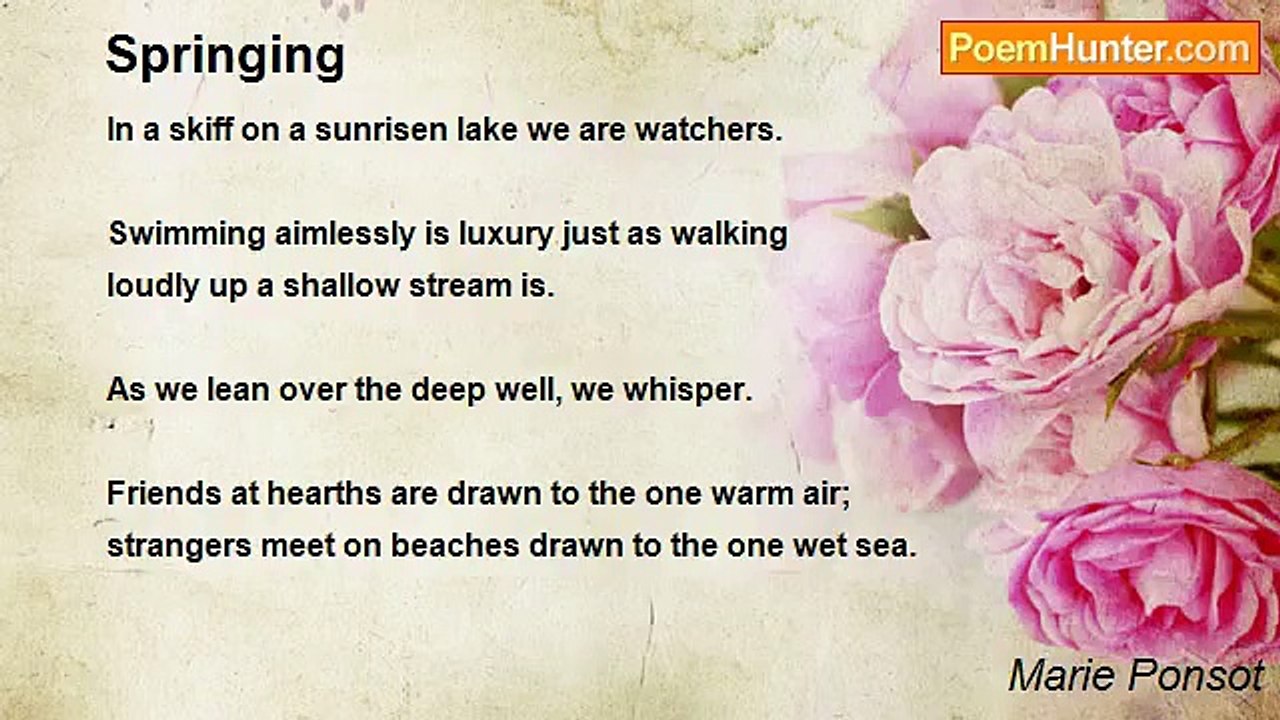 Marie Ponsot - Springing