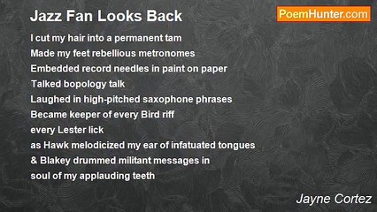 Jayne Cortez - Jazz Fan Looks Back