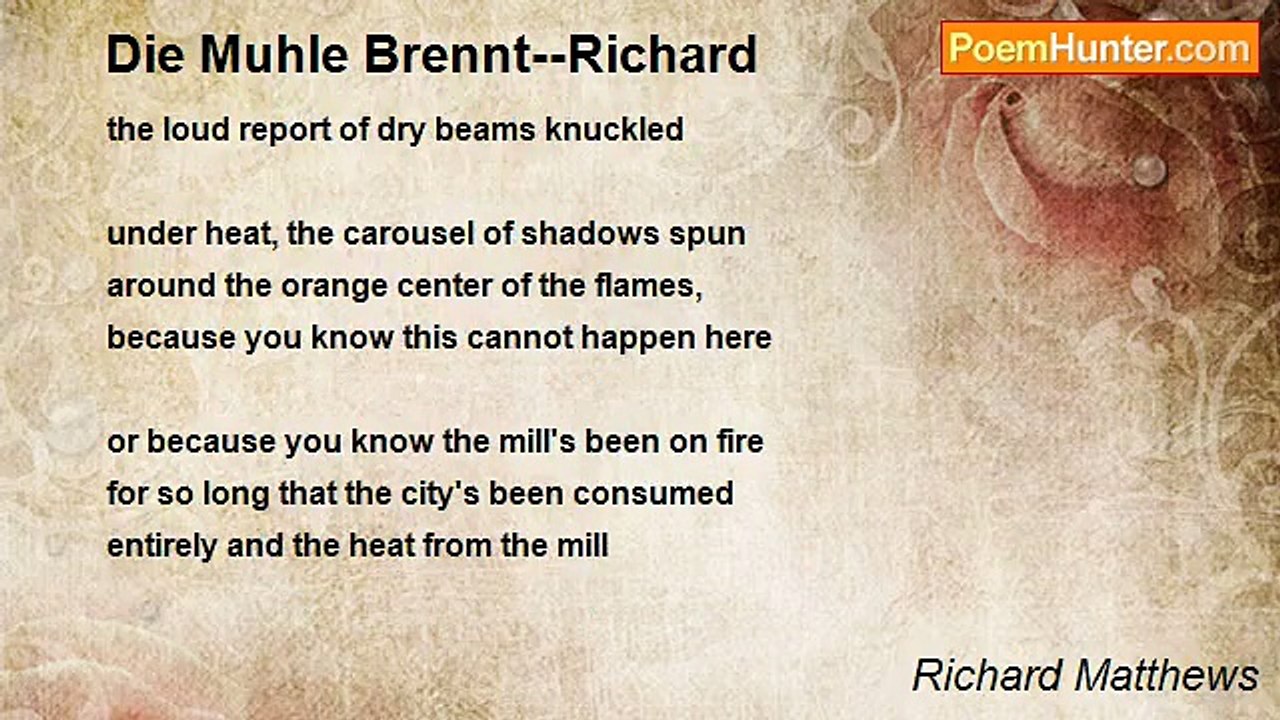 Richard Matthews - Die Muhle Brennt--Richard