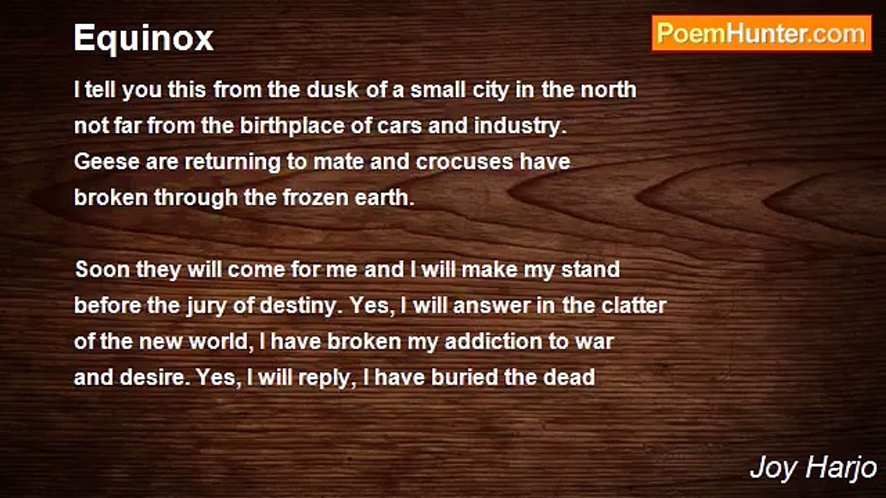 Joy Harjo - Equinox