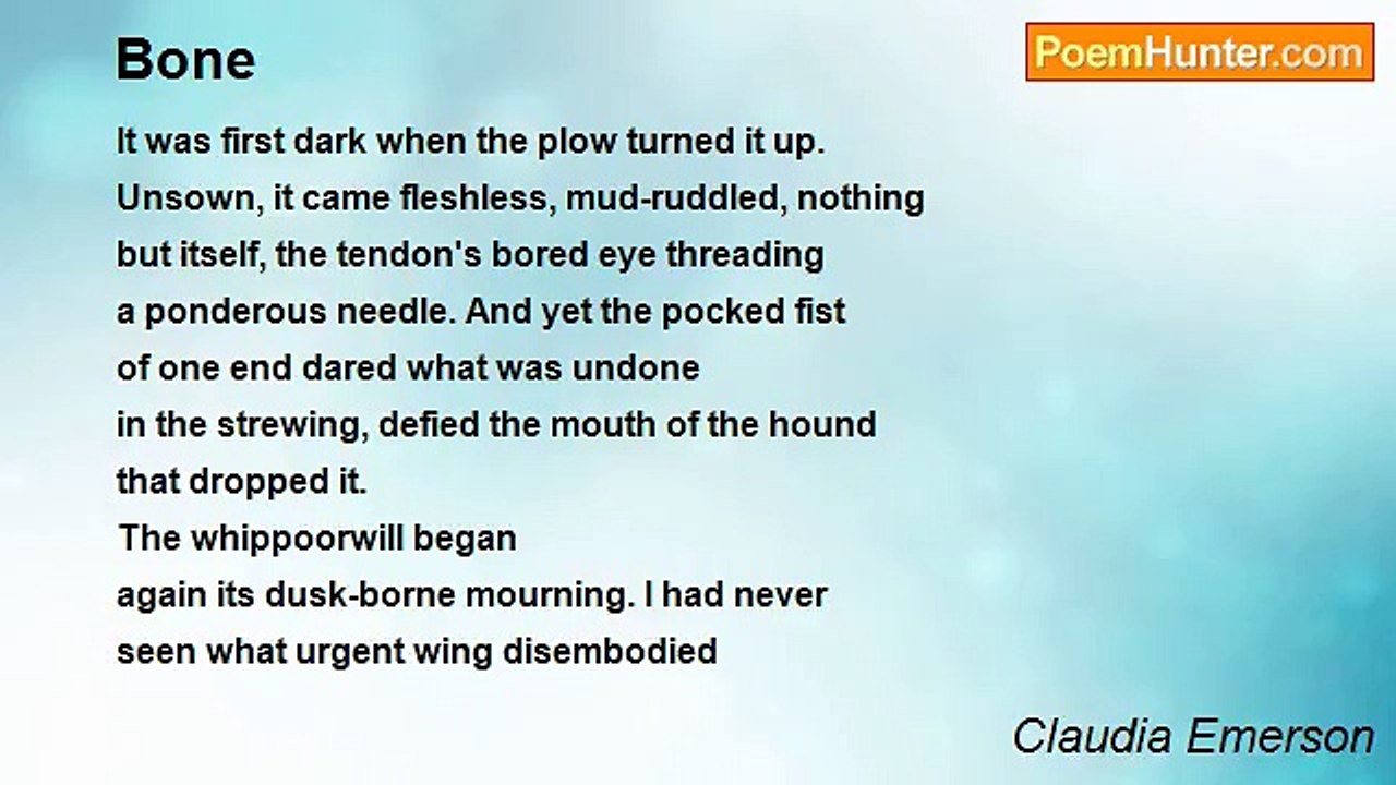 Claudia Emerson - Bone