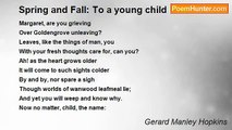 Gerard Manley Hopkins - Spring and Fall: To a young child