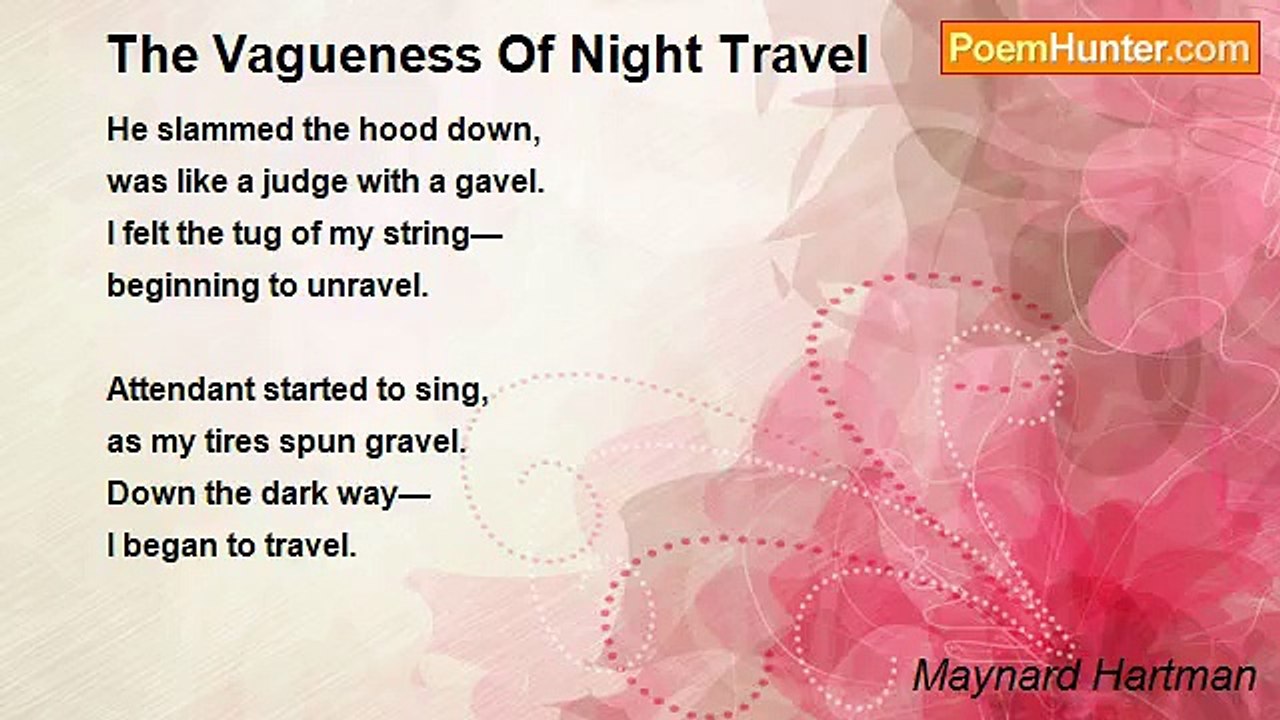 Maynard Hartman - The Vagueness Of Night Travel