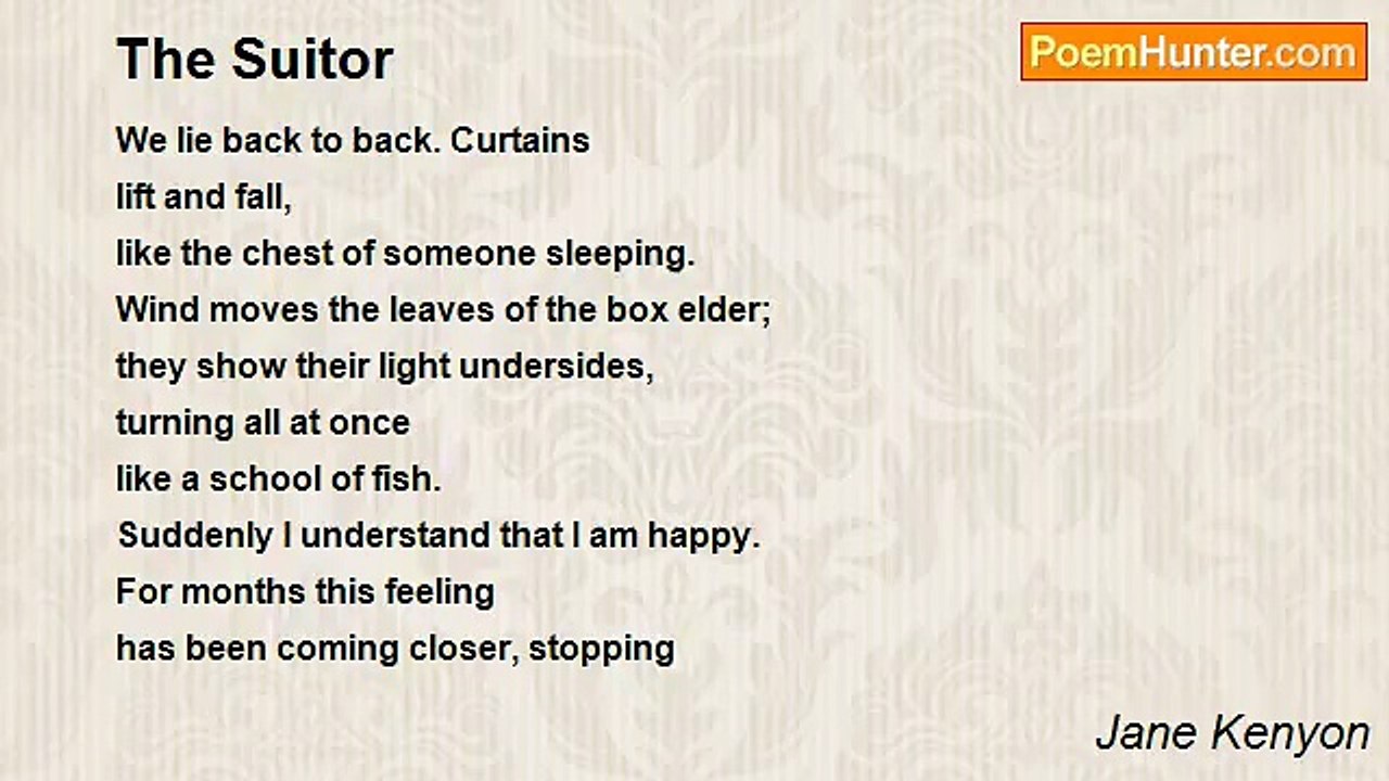 Jane Kenyon - The Suitor
