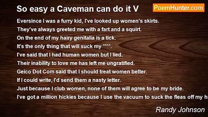 Randy Johnson - So easy a Caveman can do it V