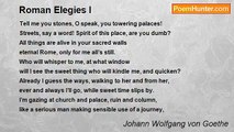 Johann Wolfgang von Goethe - Roman Elegies I