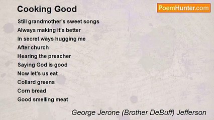 George Jerone (Brother DeBuff) Jefferson - Cooking Good
