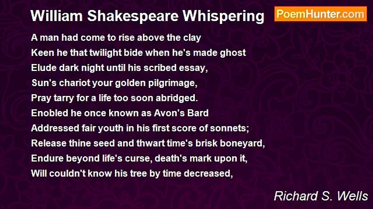 Richard S. Wells - William Shakespeare Whispering