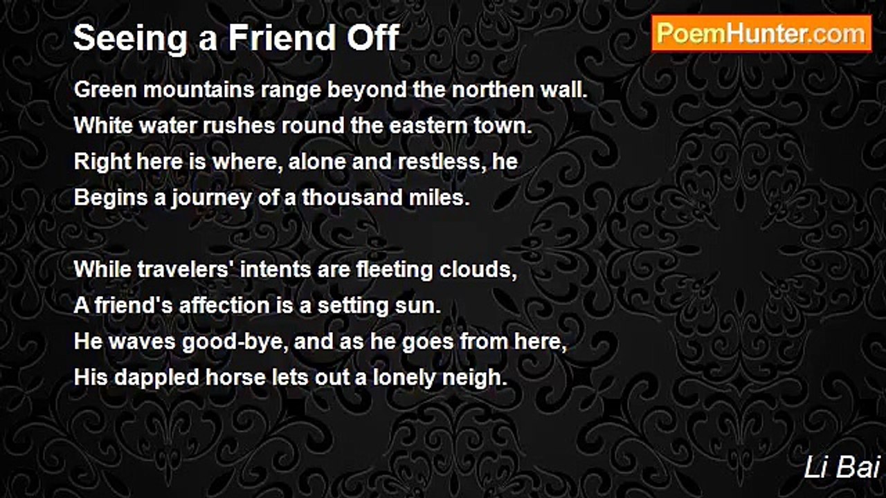 Li Bai - Seeing a Friend Off
