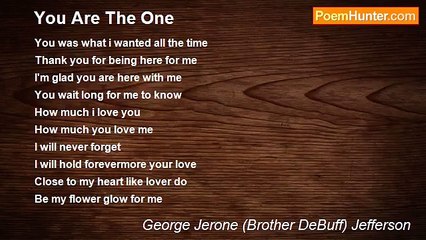 George Jerone (Brother DeBuff) Jefferson - You Are The One