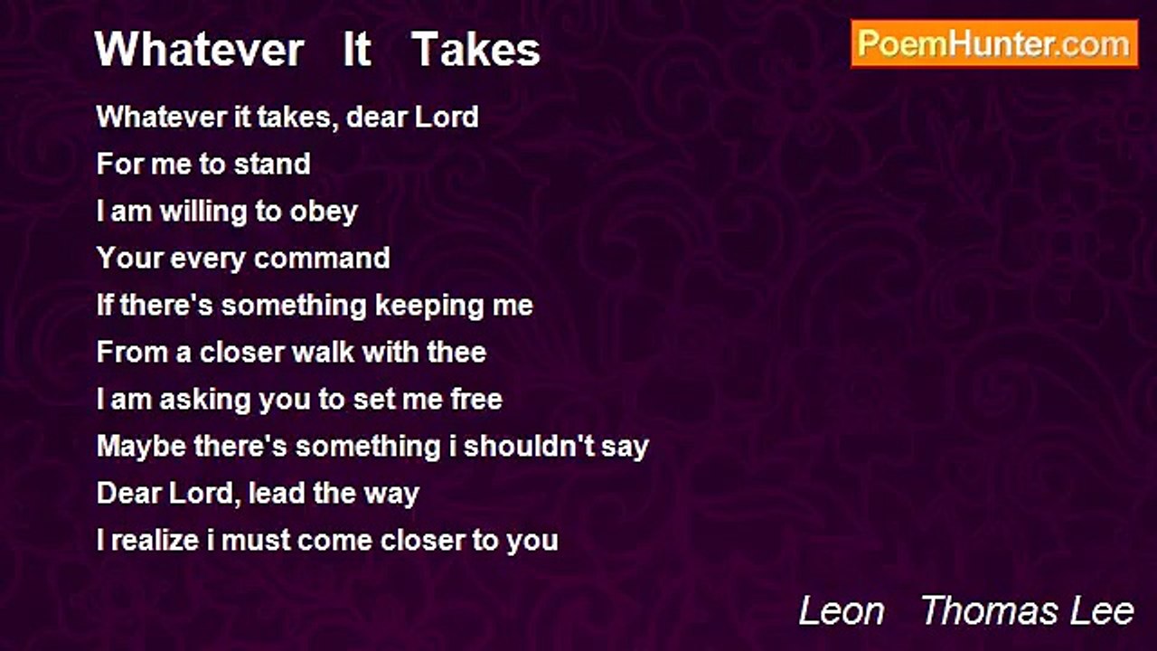 Leon   Thomas Lee - Whatever   It   Takes
