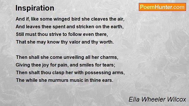 Ella Wheeler Wilcox - Inspiration