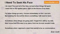 Bob Gotti - I Need To Seek His Face