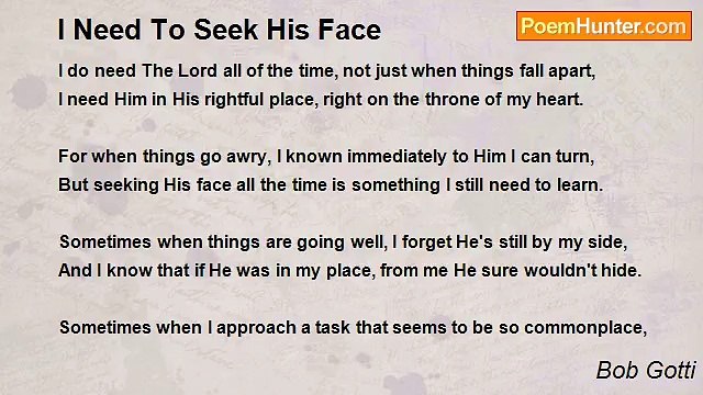 Bob Gotti - I Need To Seek His Face