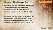 Dr John Celes - Sonnet: The Man of God