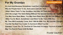 Krystal Gauthier - For My Grandpa