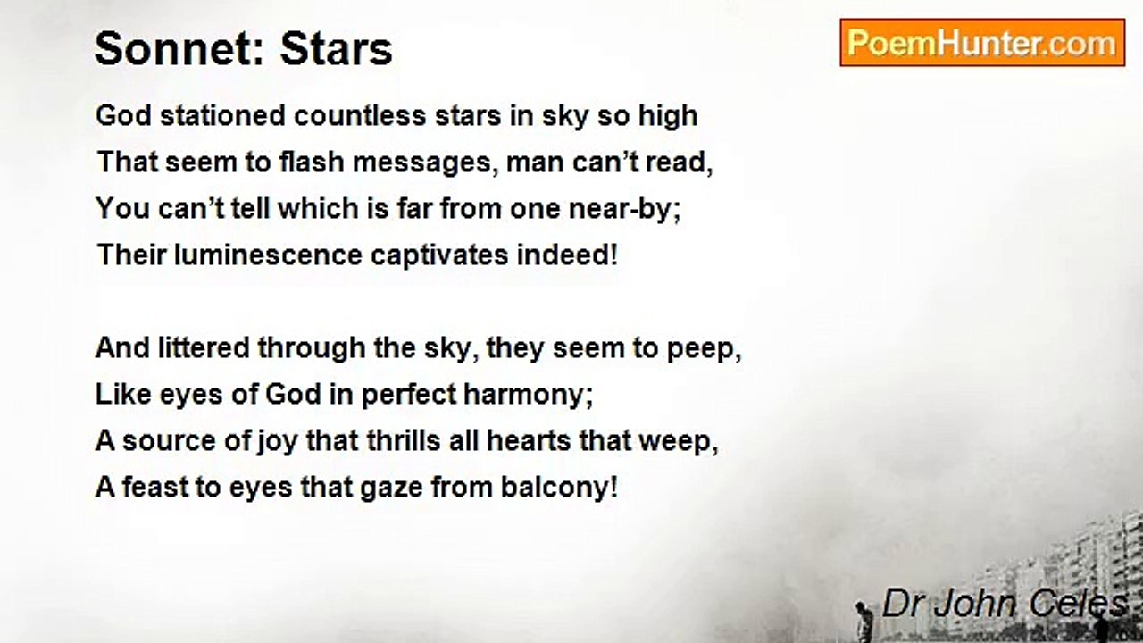 Dr John Celes - Sonnet: Stars