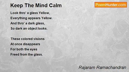 Rajaram Ramachandran - Keep The Mind Calm