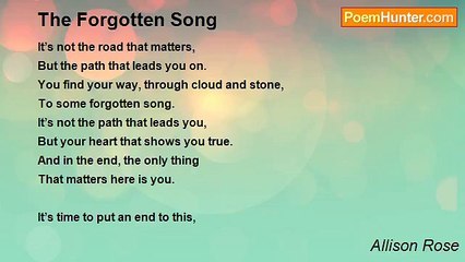 Allison Rose - The Forgotten Song