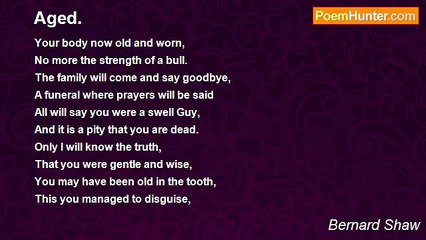 Bernard Shaw - Aged.