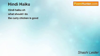 Shashi Lester - Hindi Haiku