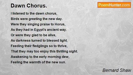 Bernard Shaw - Dawn Chorus.