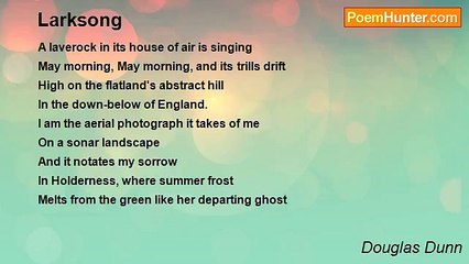 Douglas Dunn - Larksong