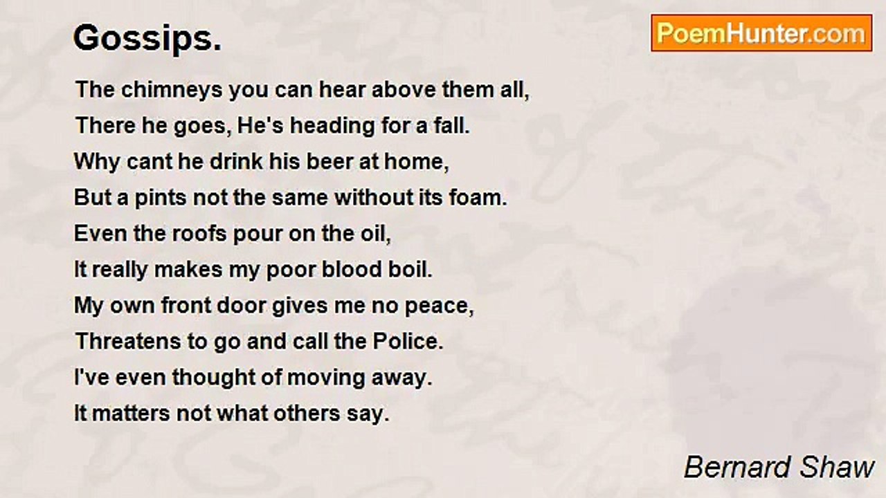 Bernard Shaw - Gossips.