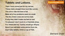 Bernard Shaw - Tablets and Lotions.