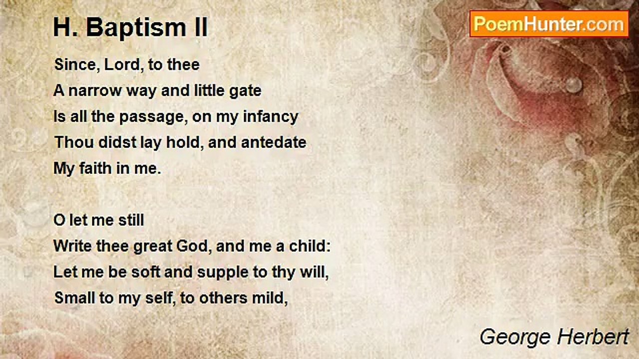 George Herbert - H. Baptism II