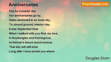 Douglas Dunn - Anniversaries