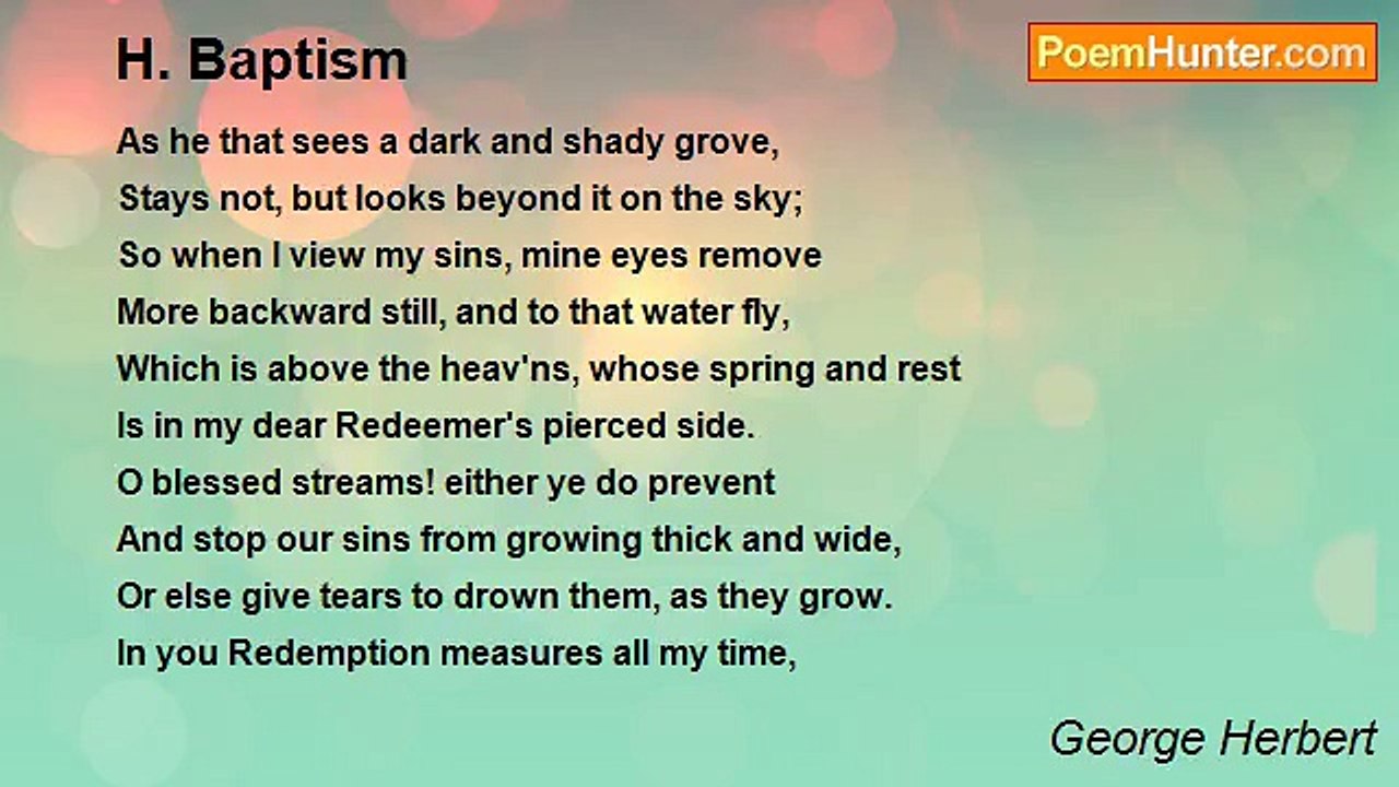 George Herbert - H. Baptism