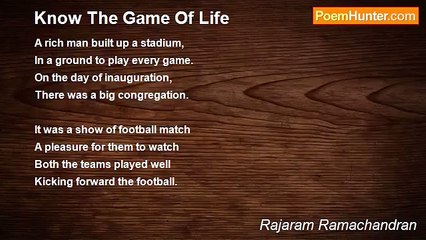 Rajaram Ramachandran - Know The Game Of Life
