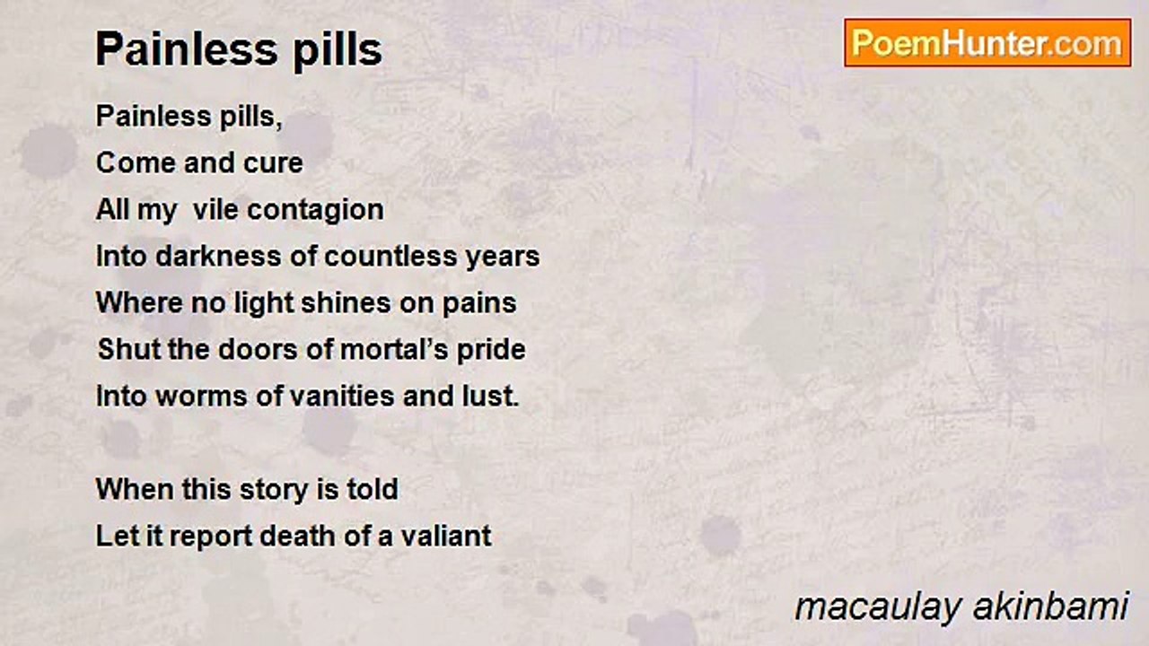 macaulay akinbami - Painless pills