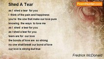 Fredrick McDonald - Shed A Tear