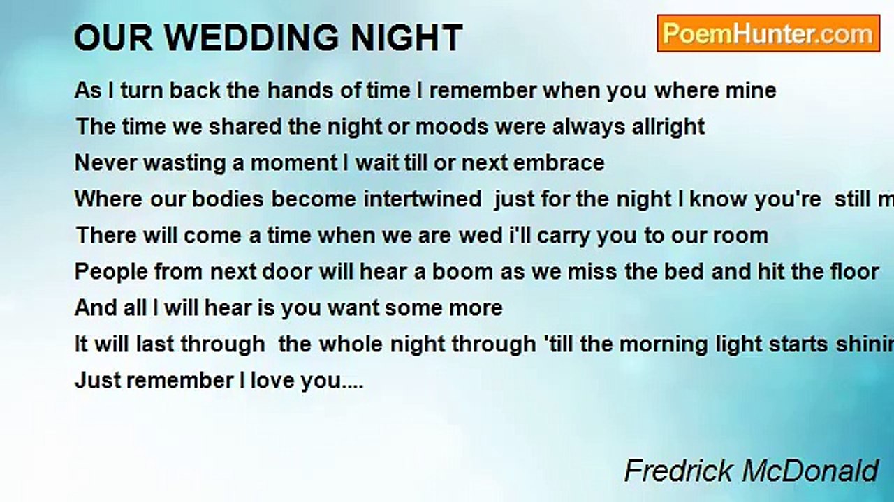 Fredrick McDonald - OUR WEDDING NIGHT