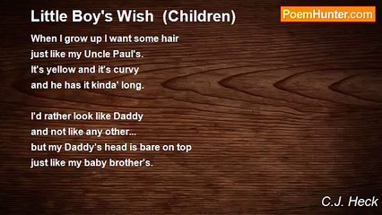 C.J. Heck - Little Boy's Wish  (Children)